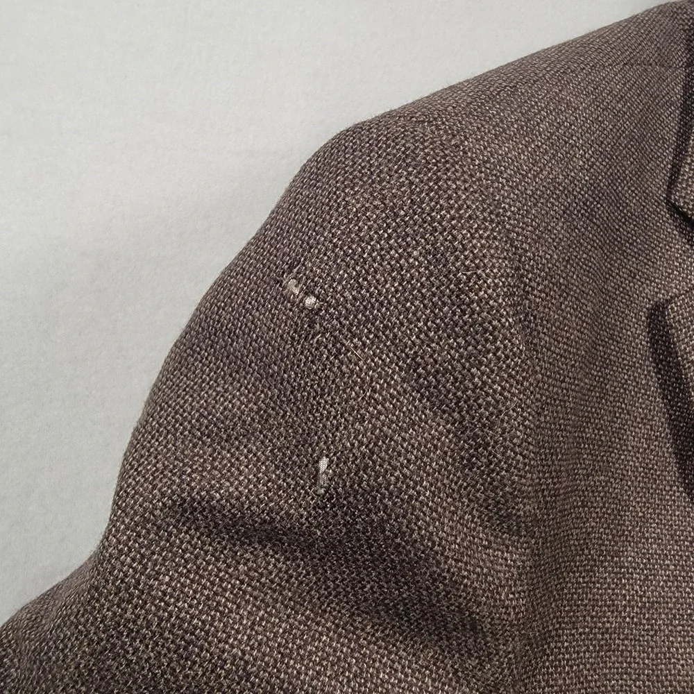 Cremieux Collection x Loro Piana Wool Sport Coat Mens 38R Brown Birdseye Blazer
